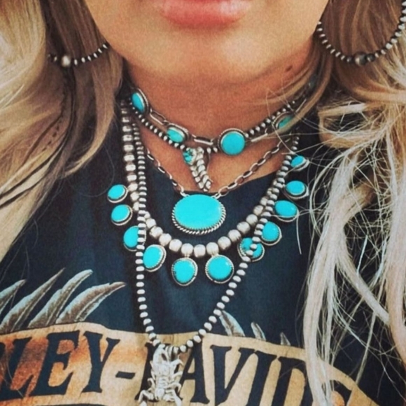 Turquoise Choker Necklace - Picture 10 of 11